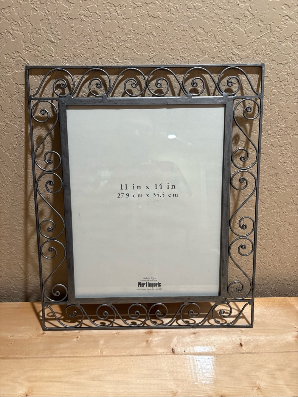 Pier 1 Scrollwork Metal Picture Frame - Gray